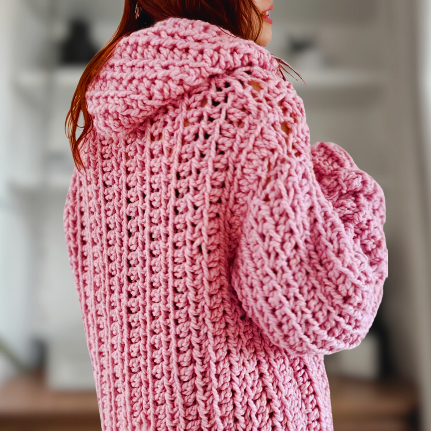 Ariana Grande-Inspired Oversized Hooded Cardigan Crochet Pattern
