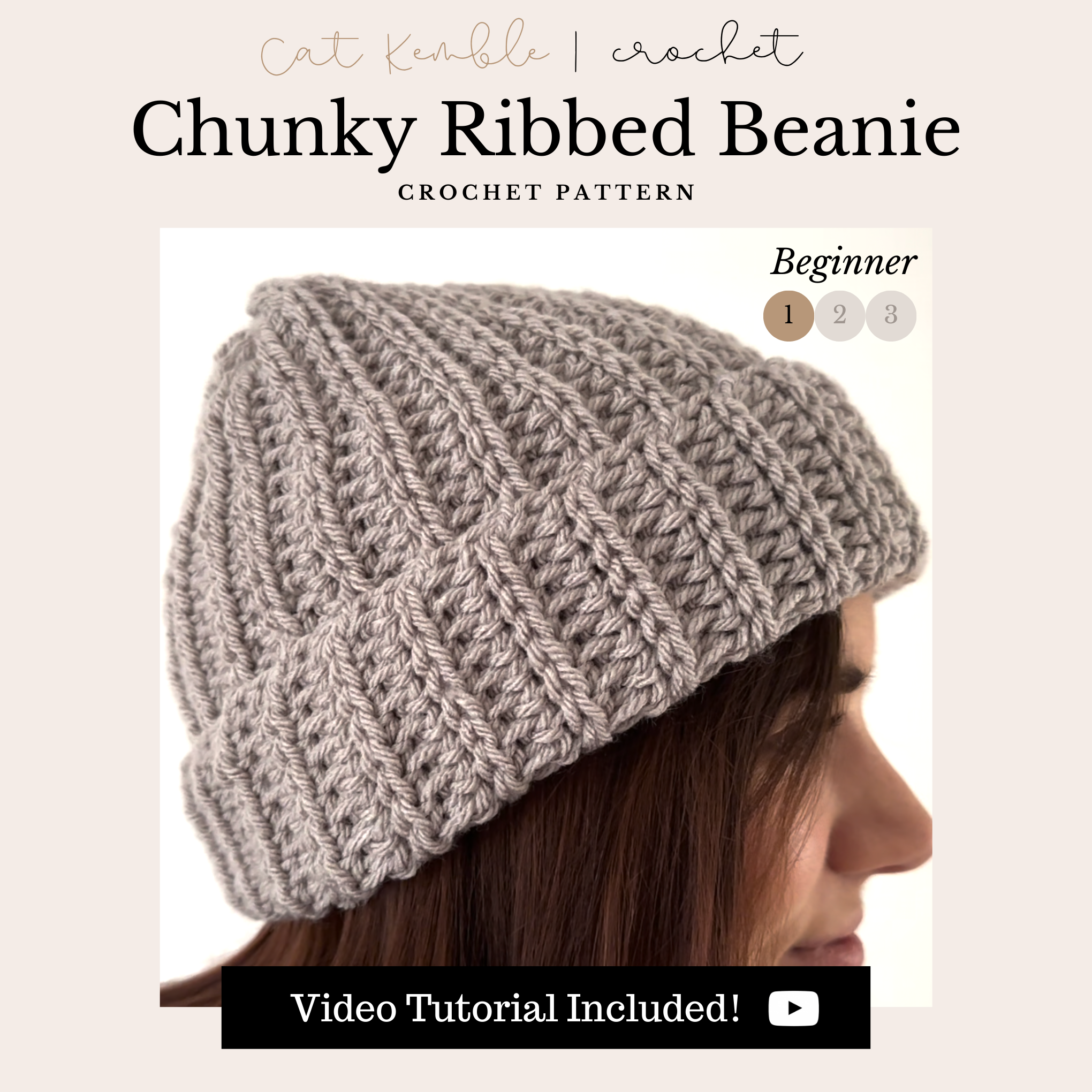 Crochet Kit - Beginners Chunky Ribbed Beanie – King & Eye