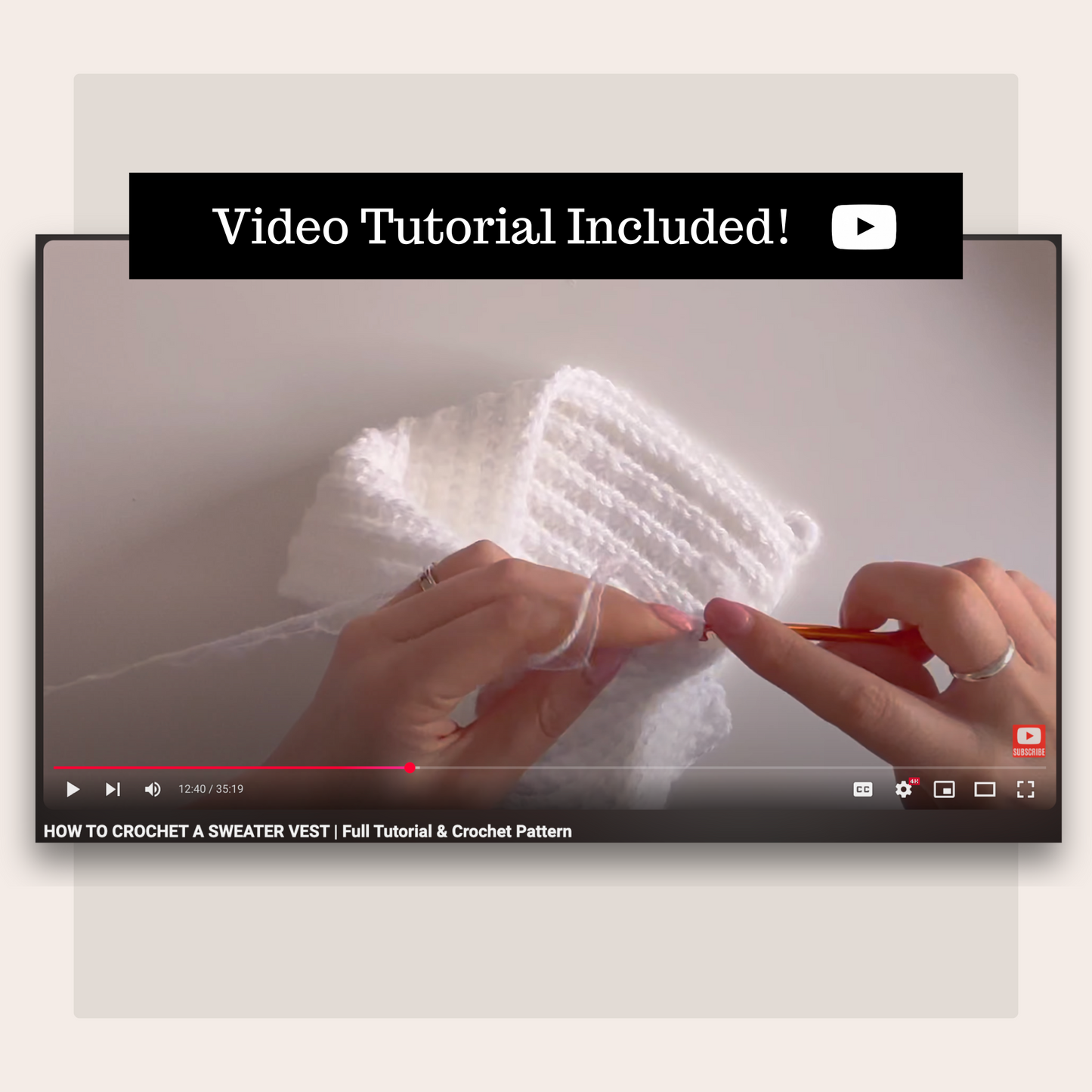 Snowdrop Sweater Vest - Digital Crochet Pattern