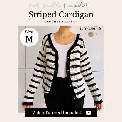 Stripy Cardigan - Digital Printable Crochet Pattern