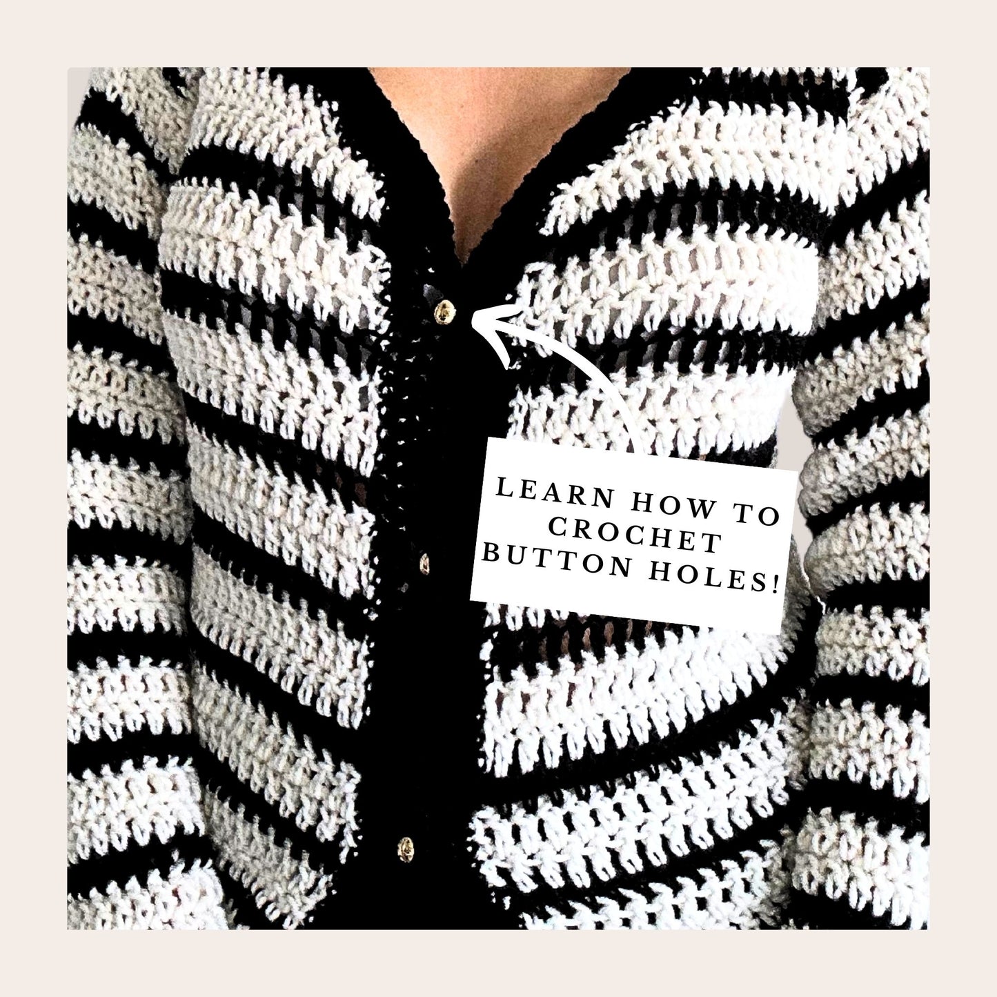 Stripy Cardigan - Digital Printable Crochet Pattern