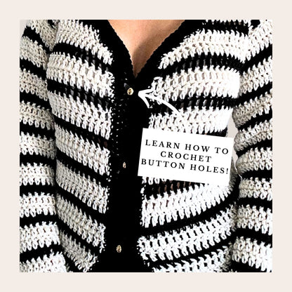 Stripy Cardigan - Digital Printable Crochet Pattern