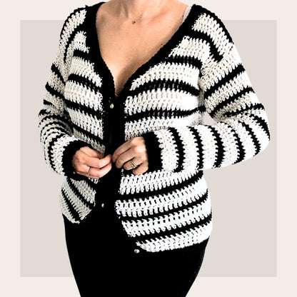 Stripy Cardigan - Digital Printable Crochet Pattern