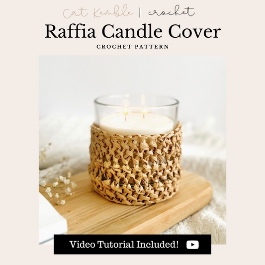 Raffia Candle Cover - Digital Crochet Pattern