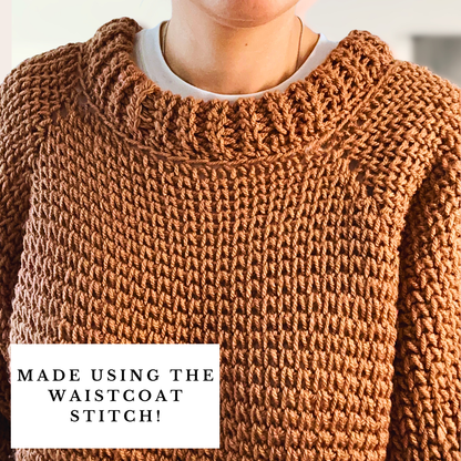 Chunky Raglan Sweater - Digital Crochet Pattern