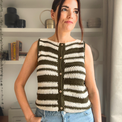 Striped Cotton Top Crochet Pattern