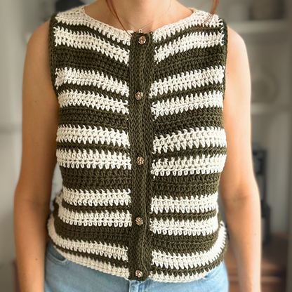 Striped Cotton Top Crochet Pattern