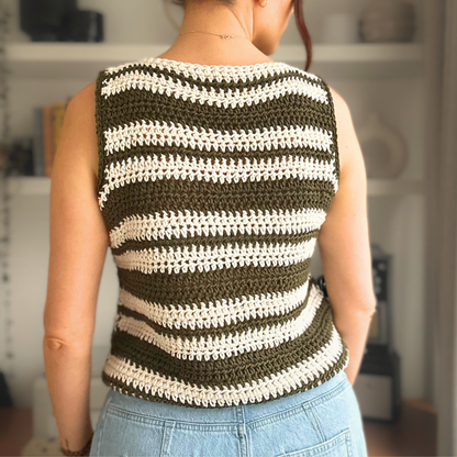 Striped Cotton Top Crochet Pattern