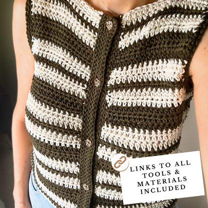 Striped Cotton Top Crochet Pattern