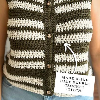 Striped Cotton Top Crochet Pattern