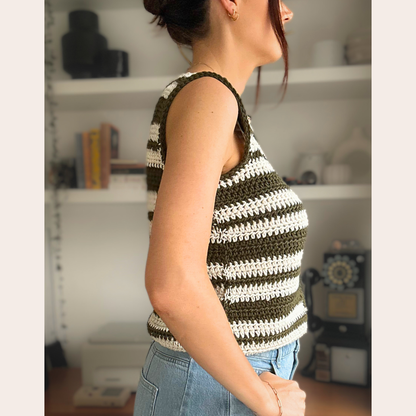 Striped Cotton Top Crochet Pattern