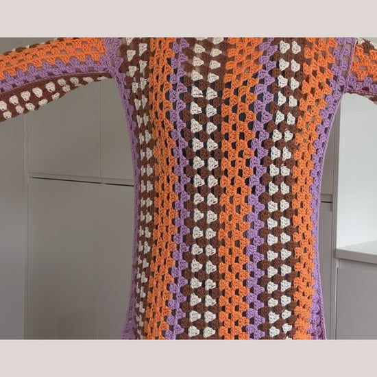 Taylor Swift Crochet Dress Pattern, Multicoloured striped crochet dress video