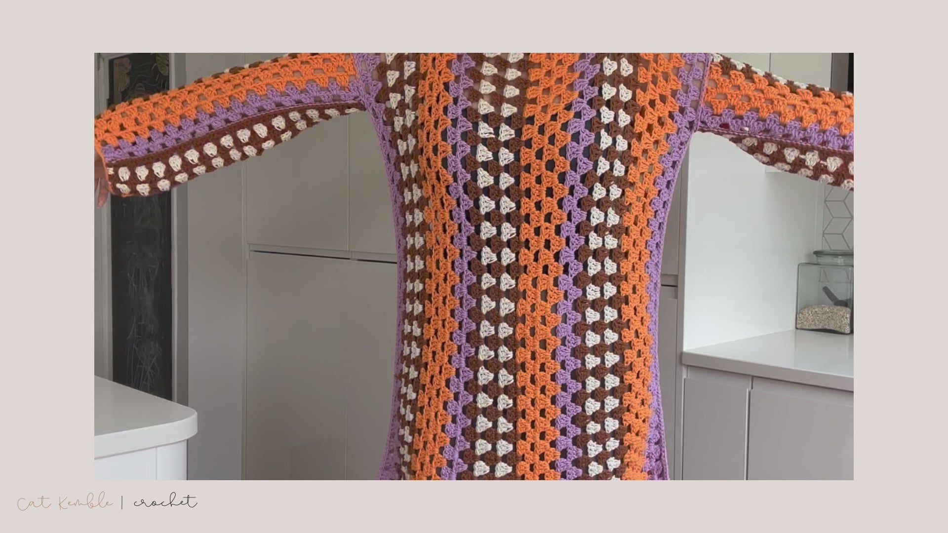 Taylor Swift Crochet Dress Pattern, Multicoloured striped crochet dress video