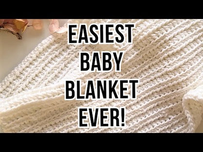 Chunky Ribbed Baby Blanket - Digital Crochet Pattern